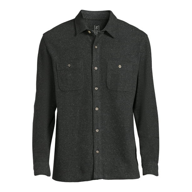 George Men's Long Sleeve Over Shirt, Sizes S-3XL | Walmart (US)