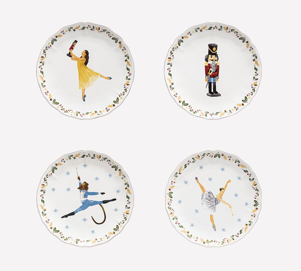 Nutcracker Handcrafted Stoneware Salad Plates - Set of 4 | Pottery Barn (US)