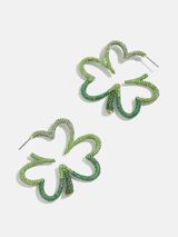 Shamrock Hoop Earrings - Green | BaubleBar (US)