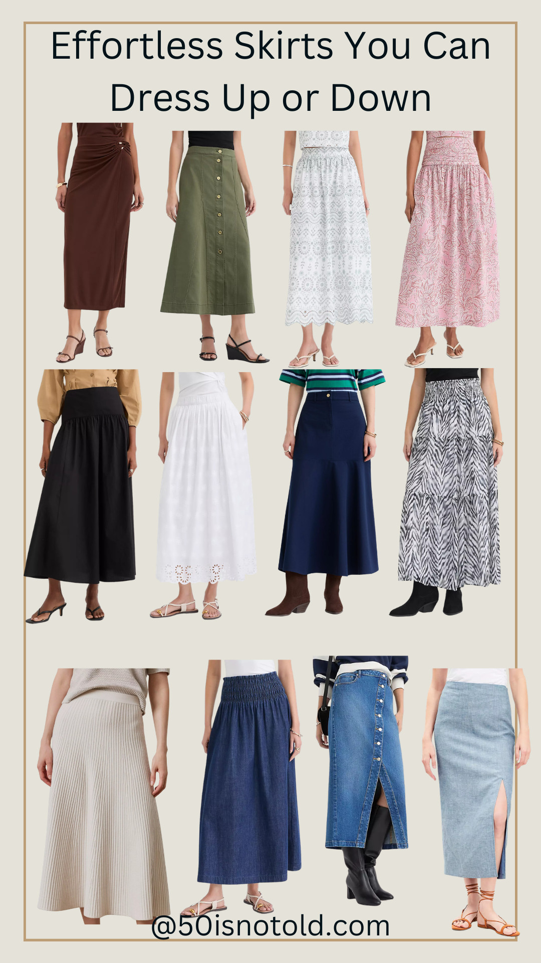 Easy Skirts That Always Look Put-Together 

 #LTKgrwm #LTKootd #LTKOver40