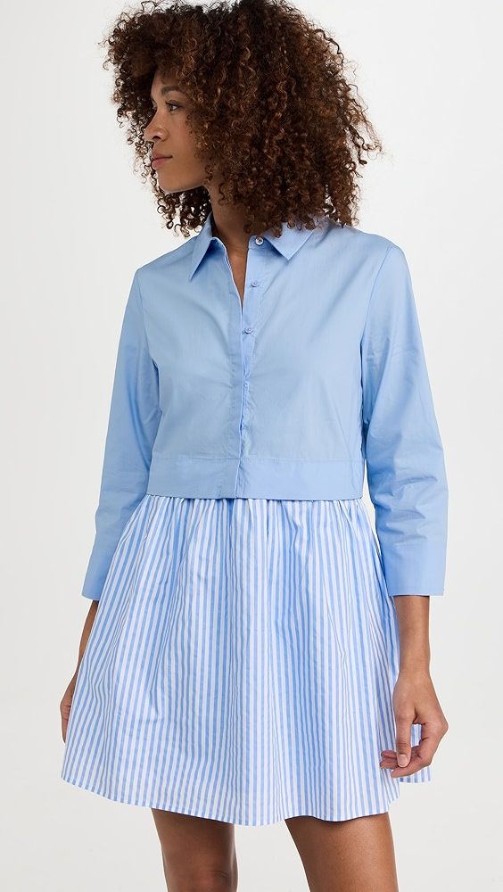English Factory Stripe Contrast Shirt Mini Dress | Shopbop | Shopbop