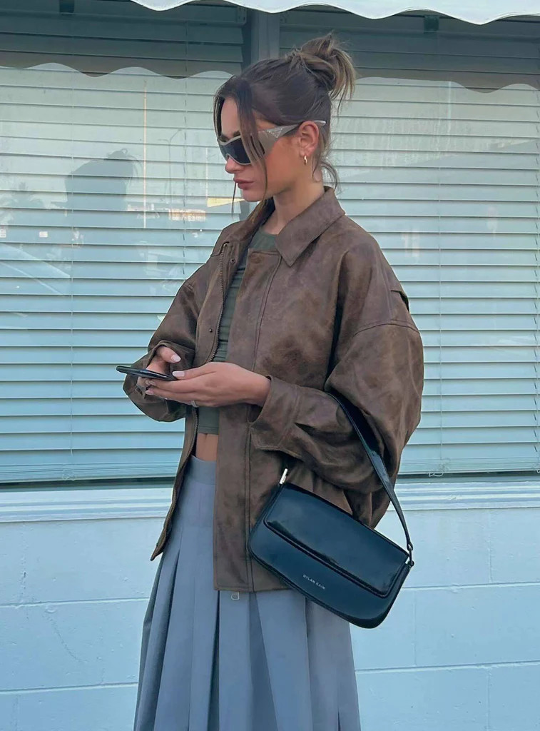 Kenny Bomber Chocolate | Princess Polly US