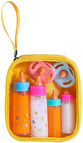 Baby Doll Bottle Accessories - 6 Pcs Feeding Bottle Toys, Magic Disappearing Milk & Juice, Preten... | Amazon (US)