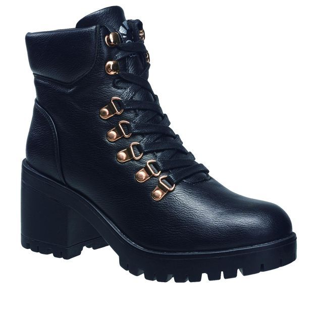 C&C California Women's Pixie Heeled Lug Sole Combat Boots | Target