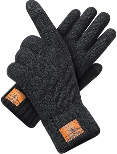 Winter Gloves for Men Women-Warm TouchScreen Cold Weather Gloves,Wool Knit Thermal Adults Gloves ... | Amazon (US)
