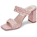 Dolce Vita Women's PAILY Heeled Sandal, Pink Raffia, 9 | Amazon (US)