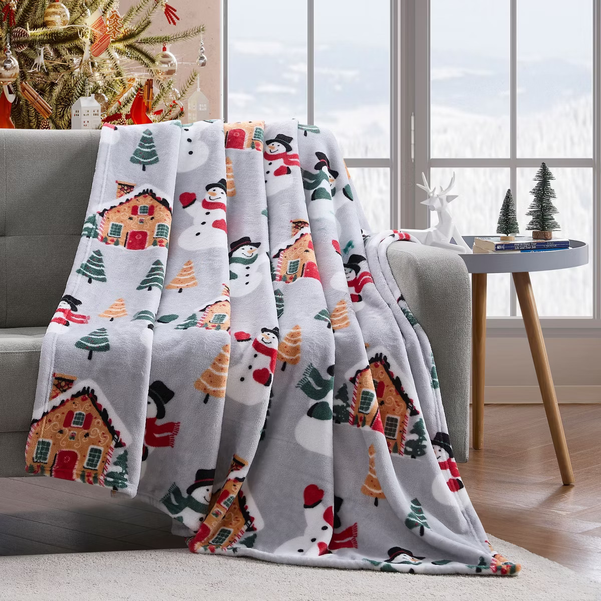 Kate Aurora Ultra Soft & Plush Christmas Snowman Gingerbread Valley Accent Throw Blanket - 50" x ... | Target