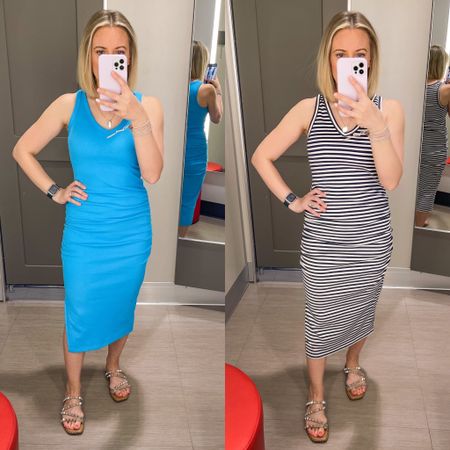Found the perfect midi dress at Target. Very flattering with the ruched sides. $22 and it fits tts. 




Target fashion/ Target dress/ Target style/ spring dress/ casual dress/ ruched dress/ vacation dress/ spring outfits 
#dresses  

#LTKunder50 #LTKFind #LTKSeasonal