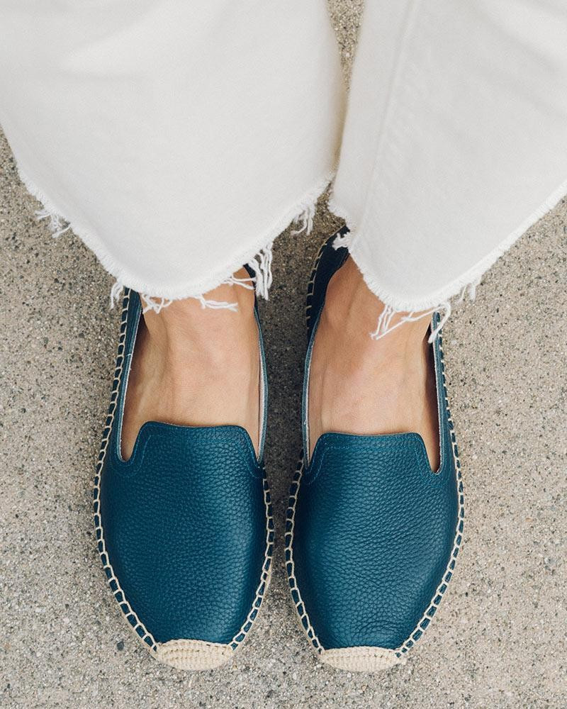 Leather Platform Smoking Slipper | Soludos