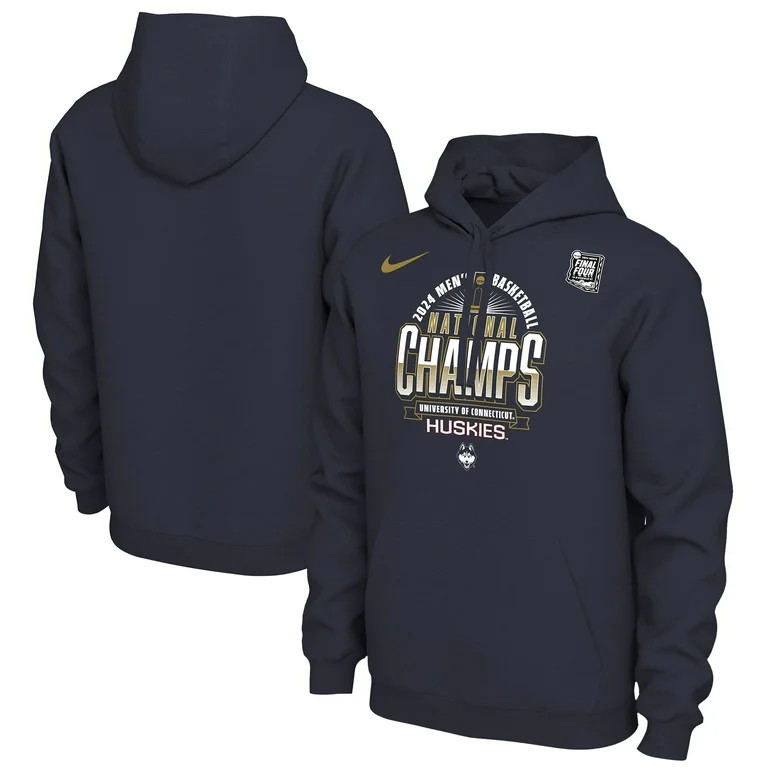Men's Nike  Navy UConn Huskies 2024 NCAA Men's Basketball National Champions Locker Room Pullover... | Walmart (US)