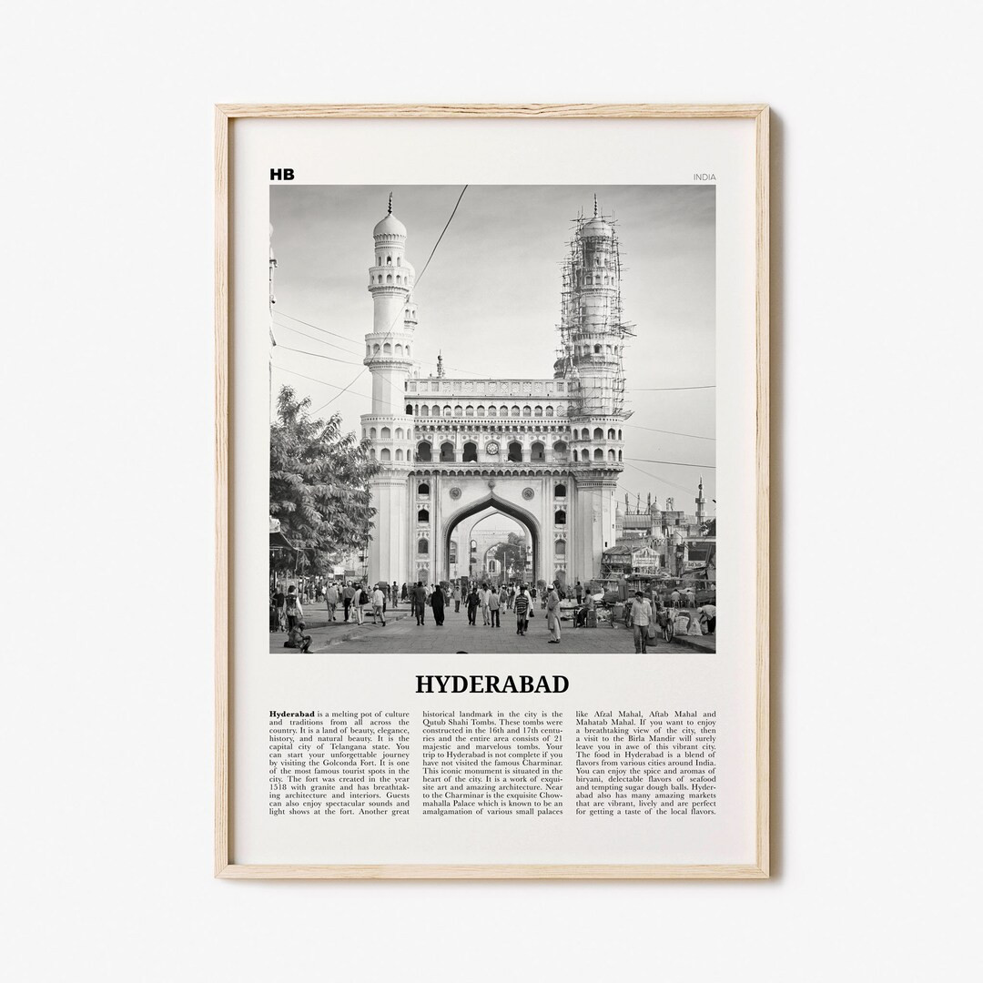 Hyderabad Print Black and White, Hyderabad Wall Art, Hyderabad Poster, Hyderabad Photo, Hyderabad... | Etsy (US)