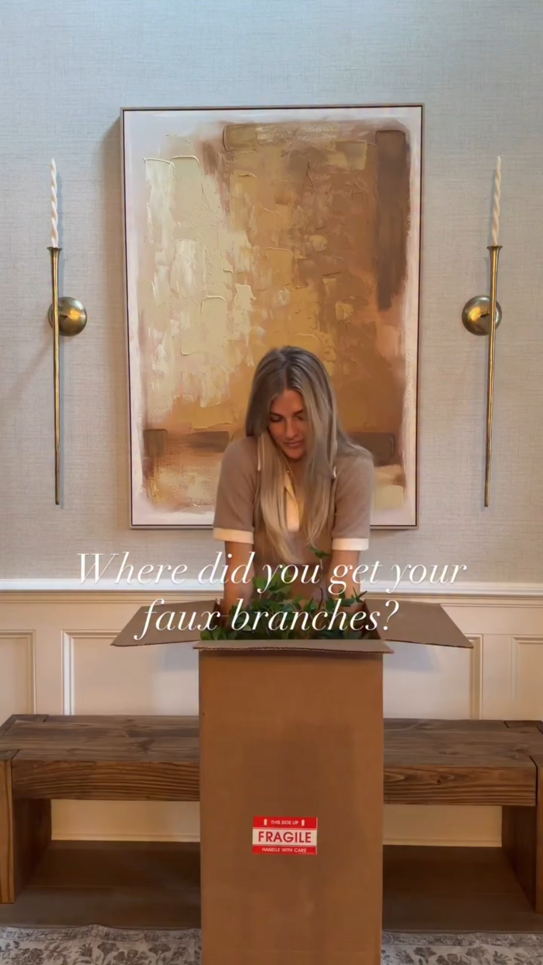 Embracing the touch of whimsy and a bloom that lasts. These faux pomegranate and ficus branches capture the warmth and beauty of the season and bring it right inside. Completely handmade and incredibly realistic all the way down to the fake water in the vase. Real stems that are worth the splurge. 

Comment “fruit” for the link.