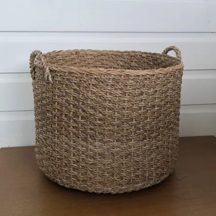 Highland Dunes 12.5" H x 16" W x 16" D Handwoven Wicker/Rattan Basket | Wayfair | Wayfair North America