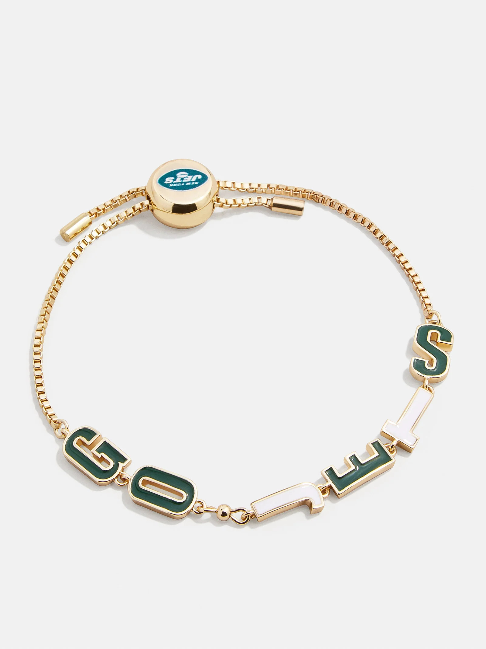 New York Jets NFL Gold Slogan Bracelet - New York Jets | BaubleBar (US)
