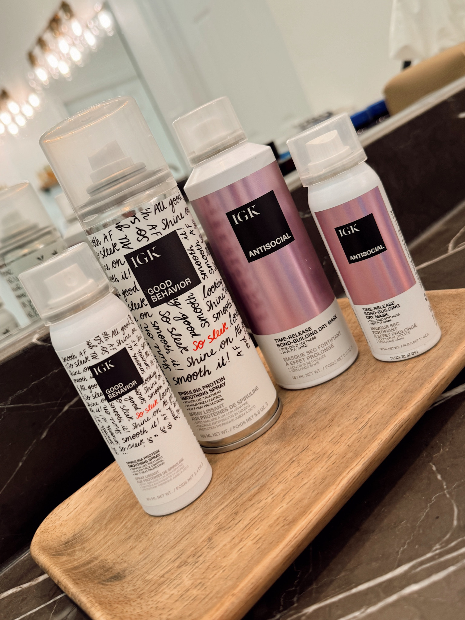 IGK best sellers!!! Linking these here plus some other favorites from IGK
Stack codes: 
PARTNER20 for 20% off entire purchase
+ 
ARIFGWP for free travel size good behavior spray with purchase 

• Antisocial dry hair mask: dry overnight hair treatment mask. Bond building, repairs and softens with no need to rinse or restyle aaaand no residue 
• Good Behavior Smoothing spray:
Spirulina protein smoothing spray, that mimics the coating and smoothing of a keratin treatment when activated with heat! Leaves hair soft, shiny and frizz free!

#LTKBeauty