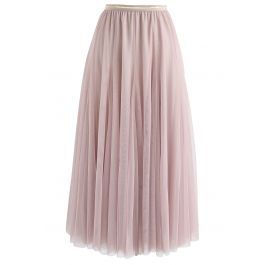 My Secret Weapon Tulle Maxi Skirt in Pink | Chicwish