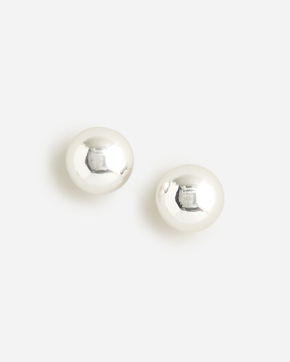 Oversized metallic-ball stud earrings | J.Crew US