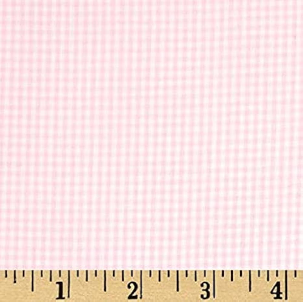 60" Wide Poly-Cotton Gingham Checks 1/16" Pink & White | Amazon (US)