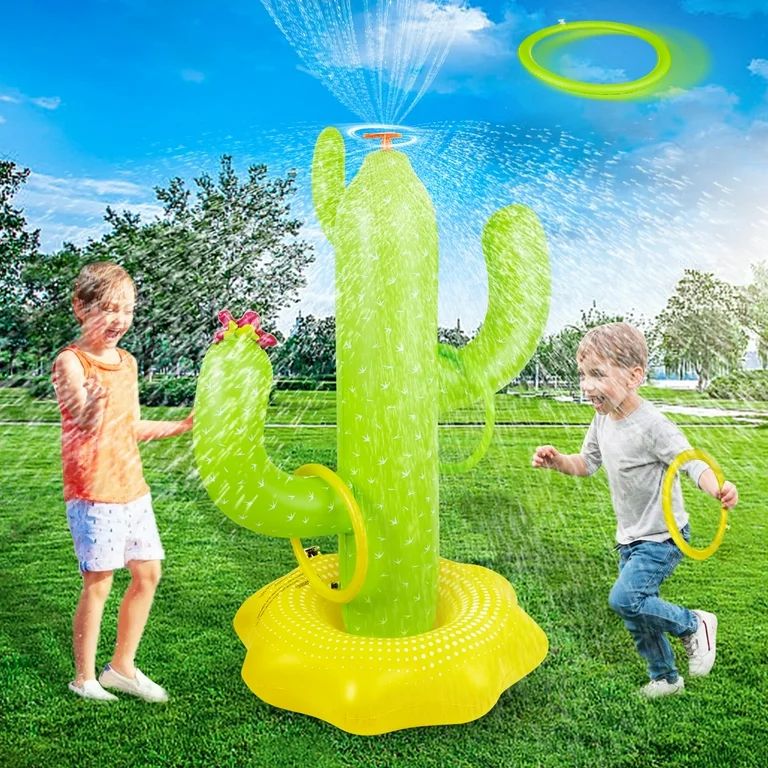 Inflatable Sprinkler for Kids, Anpro Giant Cactus Inflatable Cactus Water Toys, Outdoor Water Spr... | Walmart (US)