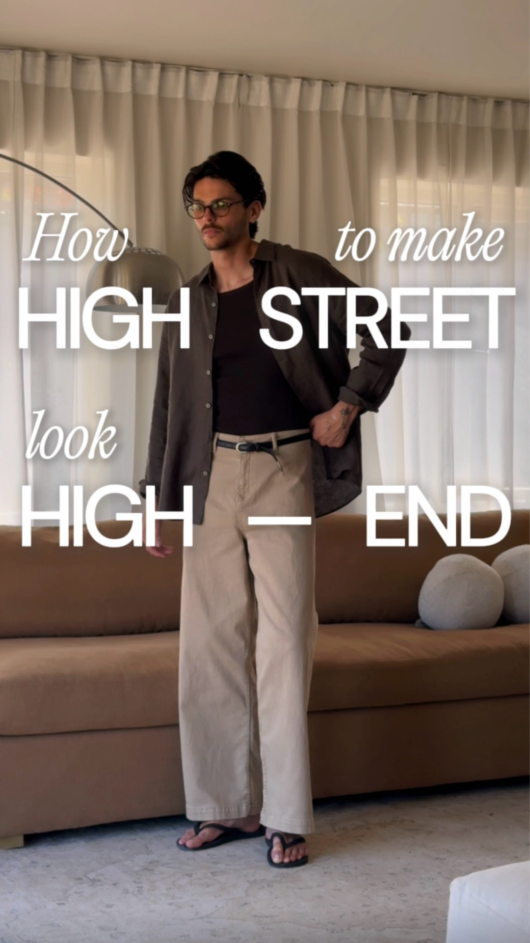 How to Make High Street Look High-End

	1.	Curate a Thoughtful Colour Palette
Stick to cohesive colours per outfit—either warm tones like camel, beige, and chocolate, or cool tones such as navy, white, and slate. A unified palette instantly elevates any outfit.

	2.	Go Monochrome for Instant Polish
A head-to-toe look in a single colour (but different shades are ok) —think full navy or all white—feels both modern and timeless. It’s an effortless route to sophistication.

	3.	Balance Proportions with Intention
Pair casual pieces like shorts with structured, long-sleeved tops to maintain a refined silhouette. Contrast adds depth and polish.

	4.	Shape the Silhouette
Consider how each piece contributes to the overall form. A barrel-leg trouser with an oversized, airy shirt creates a look that’s relaxed yet deliberate.

	5.	Prioritise Quality and Versatility
Invest in well-made staples that mix seamlessly across your wardrobe. Fewer, better pieces lend themselves to a clean, intentional aesthetic.