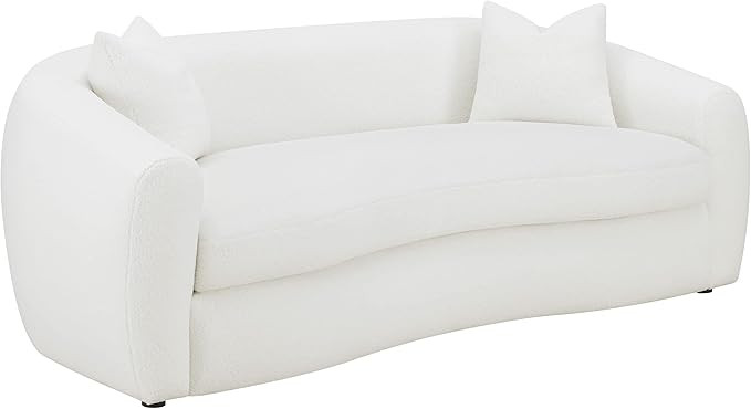 Coaster Home Furnishings Isabella Upholstered Tight Back Sofa White | Amazon (US)