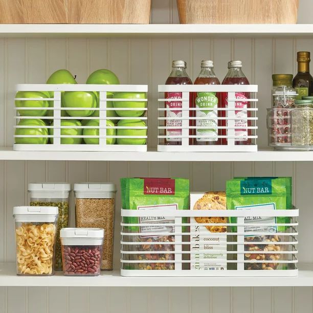 mDesign Modern Decor Metal Wire Food Organizer Storage Bin Baskets for Kitchen Cabinets, Pantry, ... | Walmart (US)