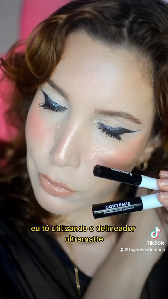 Mini Tutorial de olhos usando os delineadores de Contém 1g 🥰🤌