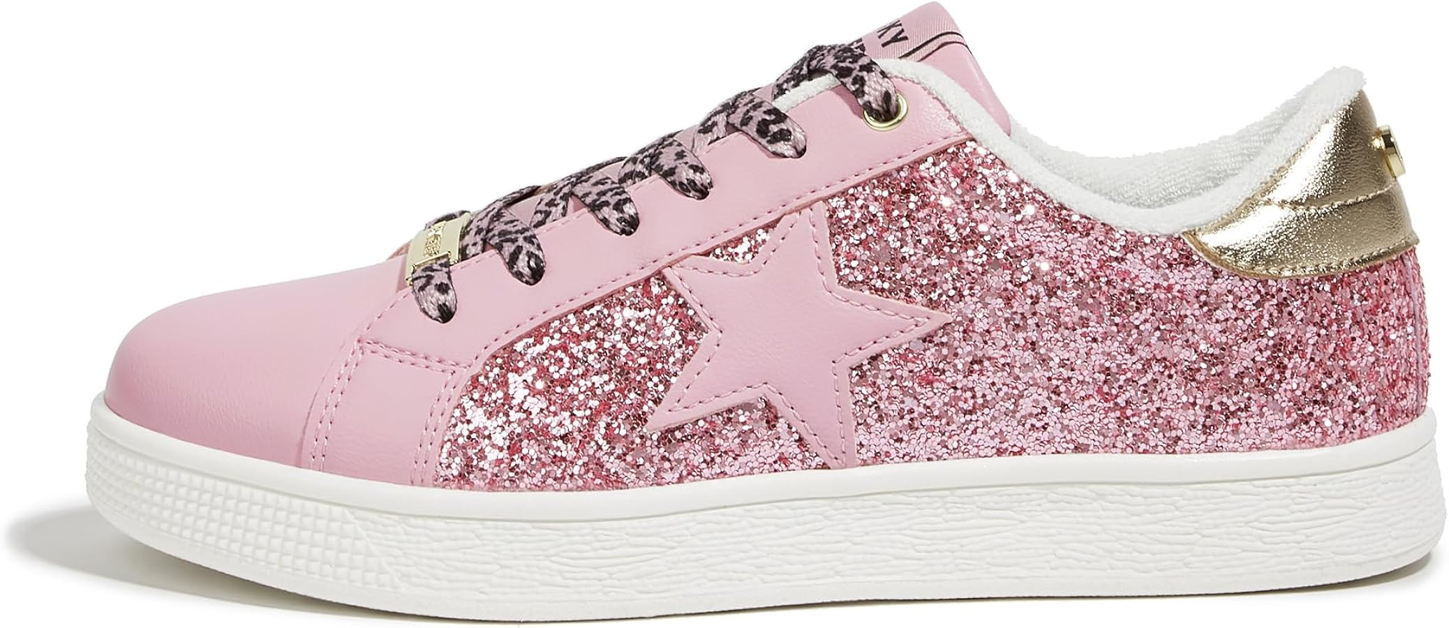 LUCKY STEP Fashion Star Glitter Sneakers | Sparkly Bling Shiny Bedazzled Wedding Bridal Shoes for... | Amazon (US)