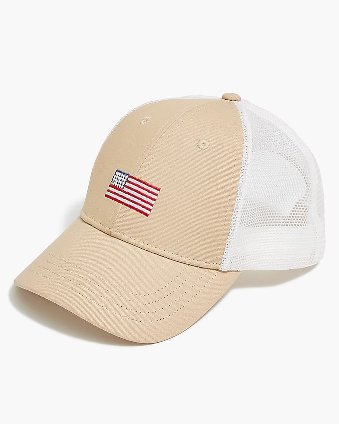 Embroidered trucker hat | J.Crew Factory