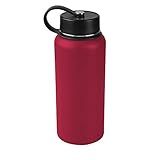 Tahoe Trails 32 oz Double Wall Vacuum Insulated Stainless Steel Water Bottle, Crimson Red | Amazon (US)