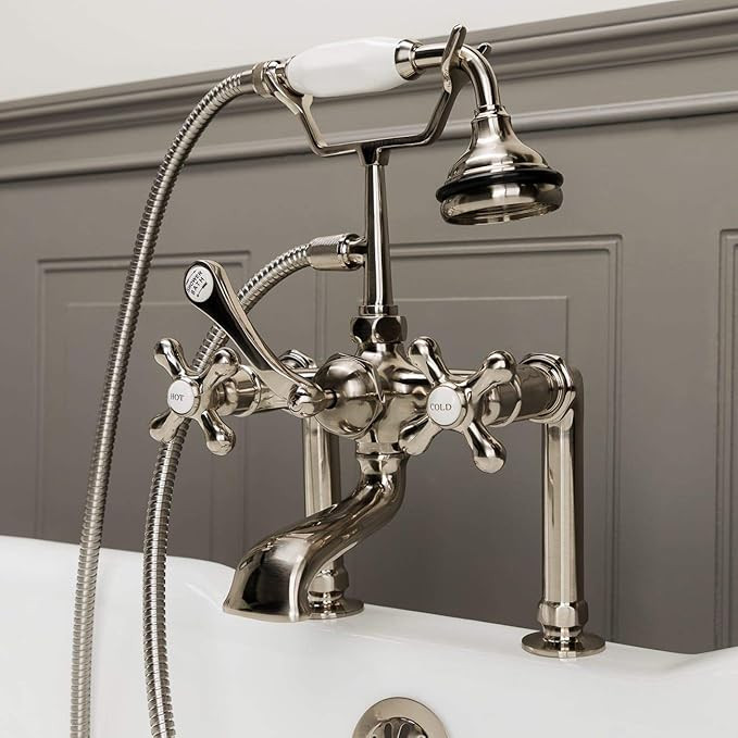 Vintage Tub & Bath Clawfoot Tub Deck Mount English Telephone Faucet with Handshower | Amazon (US)