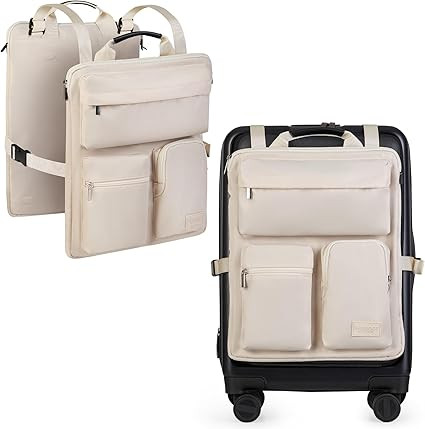 Over Luggage Organizer for Carry On Bag or Suitcase with Storage Pockets, 16” Laptop Sleeve wit... | Amazon (US)