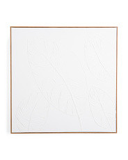30x30 White Plaster Leaves Wall Art In Walnut Frame | Home | Marshalls | Marshalls
