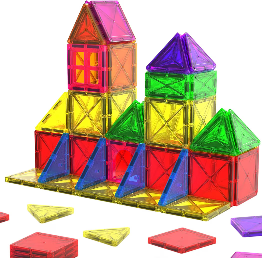 Crenova Magnetic Tiles Toddler Magnet Toys, Mini Magnetic Building Blocks for Kids Ages 3+ Travel... | Amazon (US)