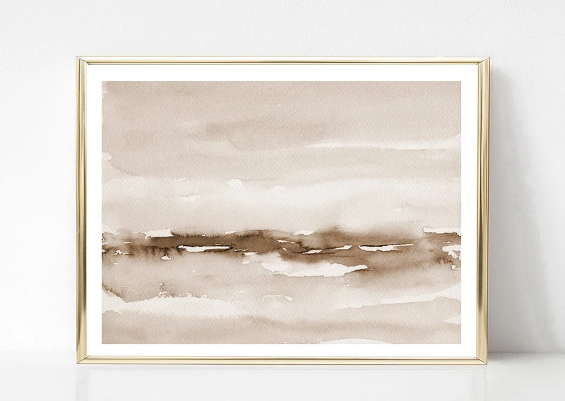 Neutral Landscape Print Printable Wall Art Minimal Abstract instant Download DIY Print Digital Wa... | Etsy (US)