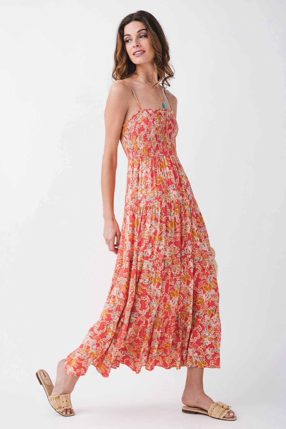 Z Supply Balos Jardin Floral Midi Dress | Social Threads