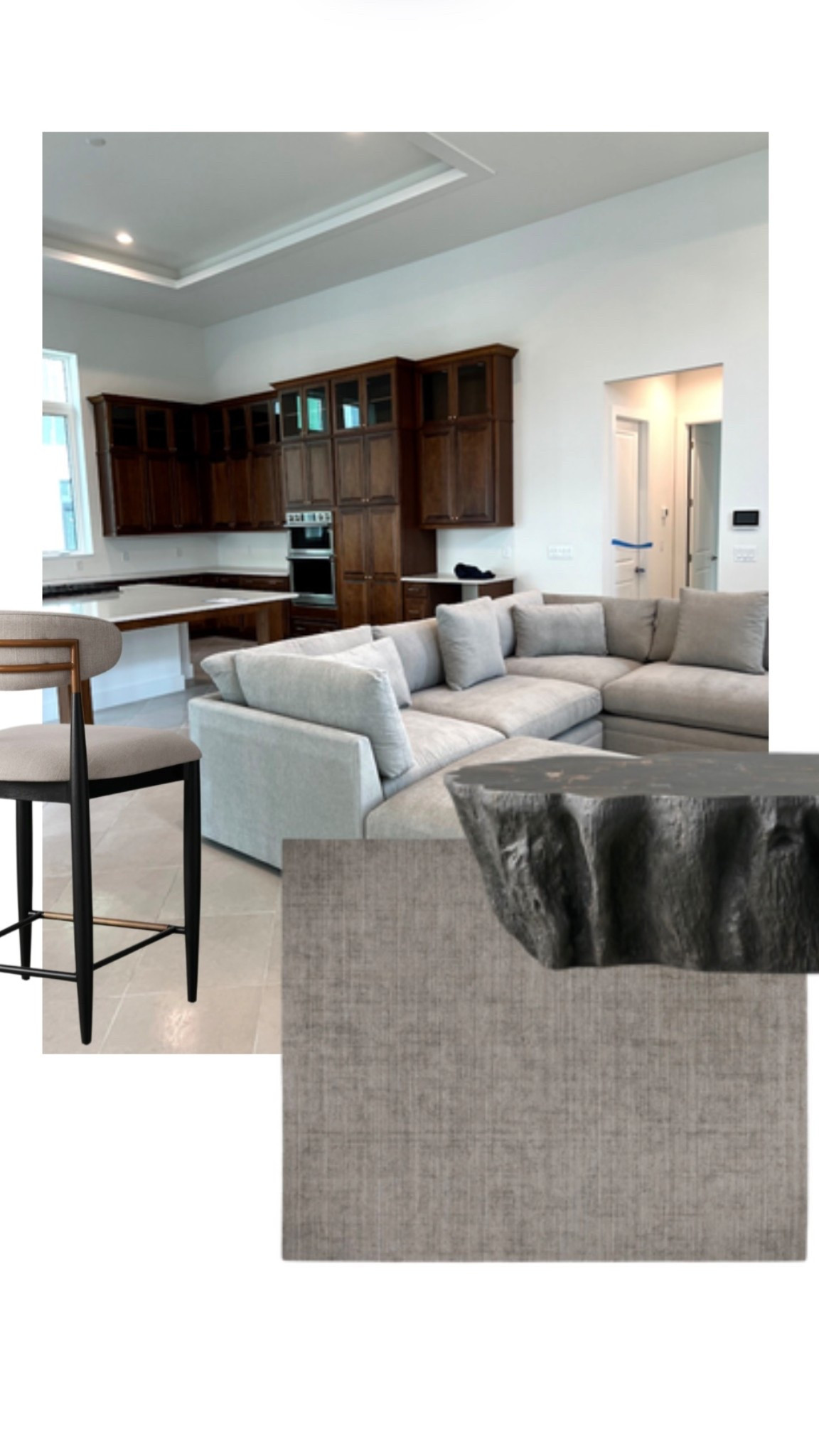 Planning our kitchen living room furniture. What do you think? 

Barstools 
Area rug
Gray couch 
Silver couch 
Gray area rug
Modern home 
Cozy home
Neutral home 
Florida home
Brown cabinets 

#LTKFamily #LTKHome