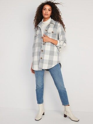 Plaid Soft-Brushed Utility Shacket for Women | Old Navy (US)