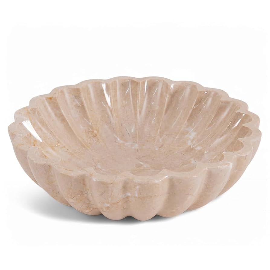 Earthern Crafts | 10-Inch Ruffle Bowl | Verona – Fluted Snacks Container, Large Decorative Frui... | Amazon (US)