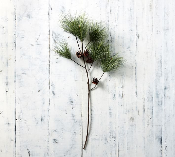 Faux Needle Nose Pine Branches - Set Of 3 | Pottery Barn (US)