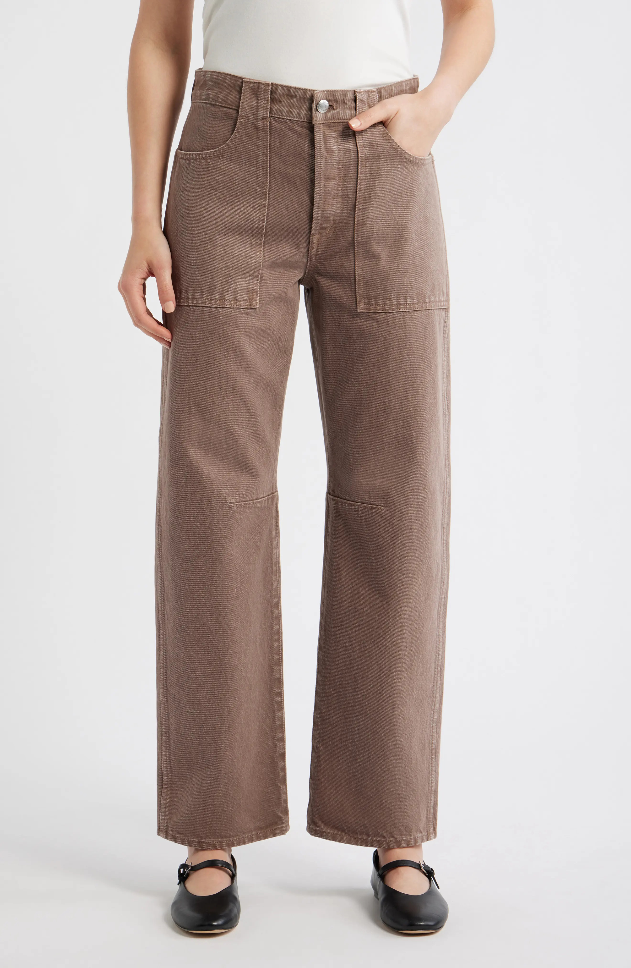 The Darted Utility Barrel Leg Jeans (Women) | Nordstrom | Nordstrom
