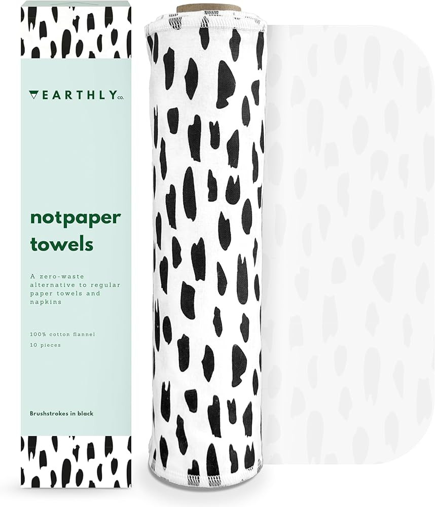 Reusable Paper Towels - 10 Pack - Roll of Washable Cotton Cloth Paper Towels - Paperless Reusable... | Amazon (US)