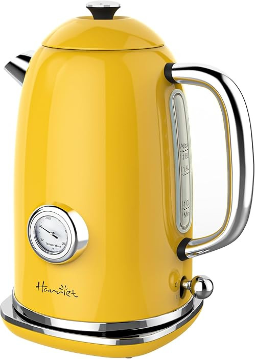 Harriet Electric Kettle, 1.8L Retro Electric Tea Kettle with Thermometer, 1500W Stainless Steel H... | Amazon (US)