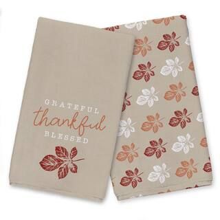 Grateful Thankful Leaf Tea Towel Set | Michaels Stores