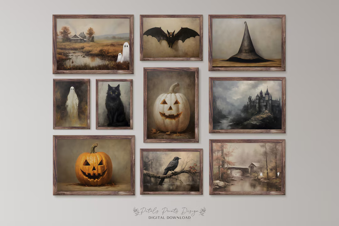 Gallery Wall Prints SET Halloween Printable Art Gallery Wall - Etsy | Etsy (US)