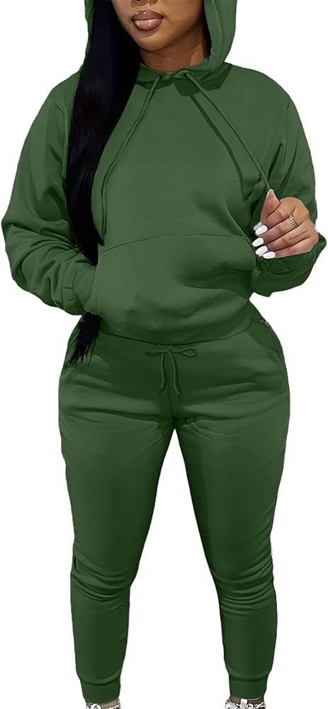 LovelyWholesale Womens Sweatsuits 2 Piece Set Hoodie Sweatshirts and Jogger Sets | Amazon (US)
