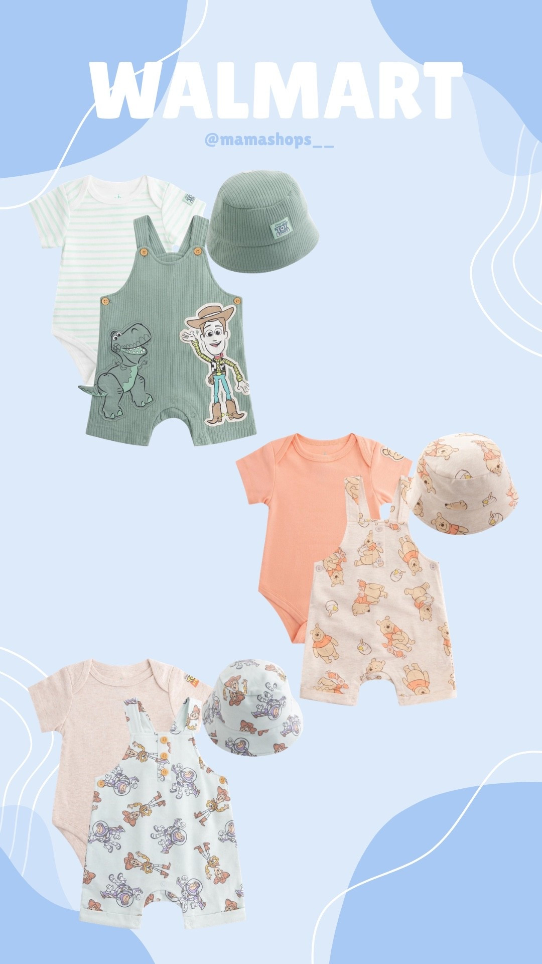 Disney baby overalls 3pc set, super cute for the summer for your little ones 💕☀️

Find them at Walmart, linking items here✨🔗

#LTKSeasonal #LTKBaby #LTKmomlife