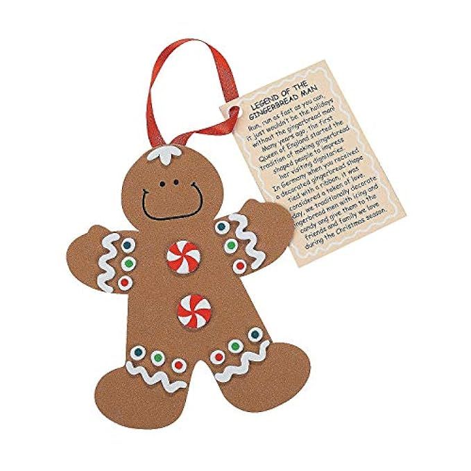 Fun Express Legend The Gingerbread Man Foam Ornament Craft Kit-Makes 12 | Amazon (US)