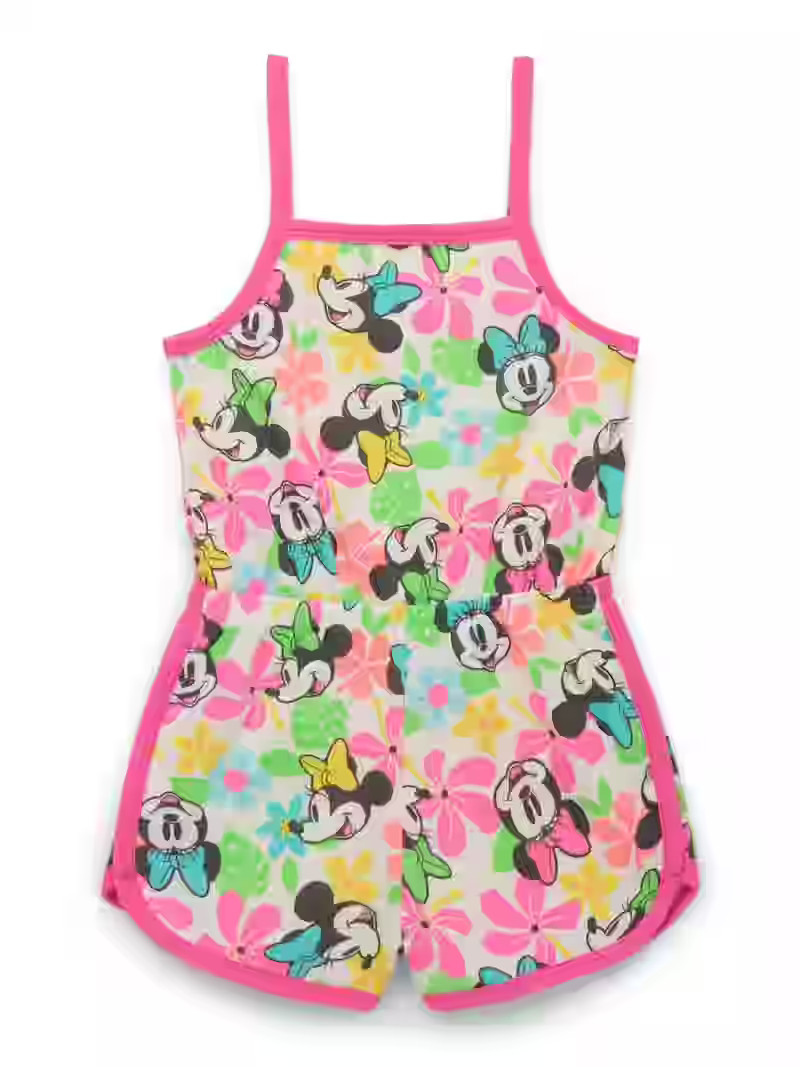 Minnie Mouse Toddler Girls' Sleeveless Print Romper, Sizes 12M-5T | Walmart (US)