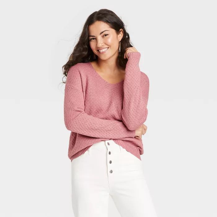 Women's V-Neck Pullover Sweater - Knox Rose™ | Target